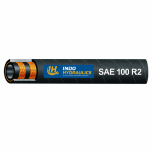 SAE 100 R2 Wrapped Cover Hydraulic Hose with double wire braid reinforcement