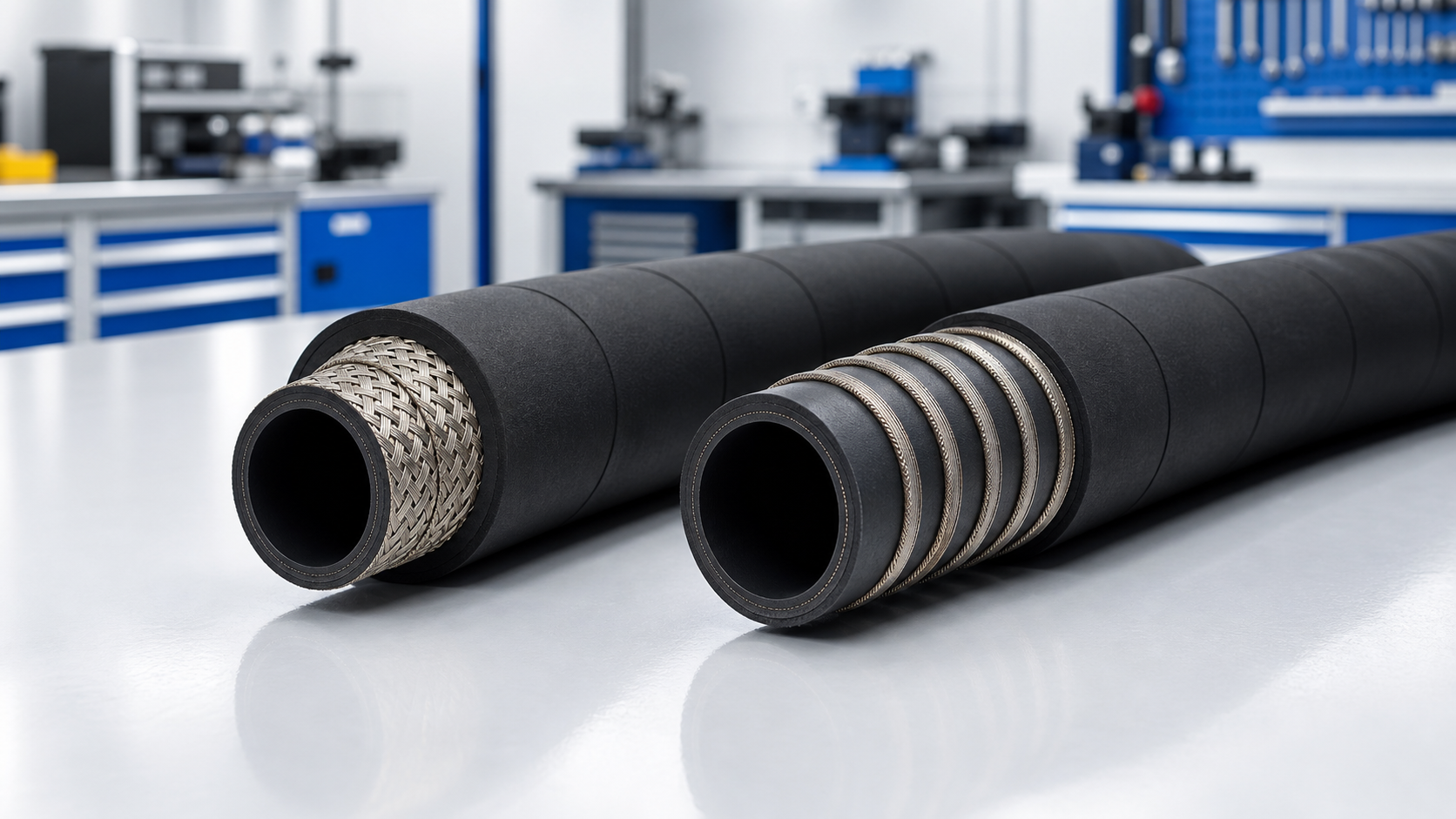 Steel wire braided hydraulic hose and steel wire spiral hydraulic hose comparison